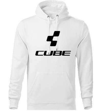 Mikina s kapucňou CUBE, biela