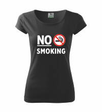 Dámske tričko NO SMOKING, čierne