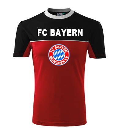 Tričko Bayern, čiernočervené