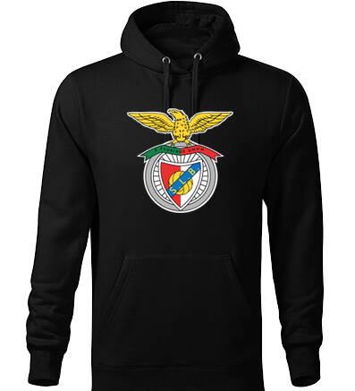 Mikina s kapucňou BENFICA, čierna