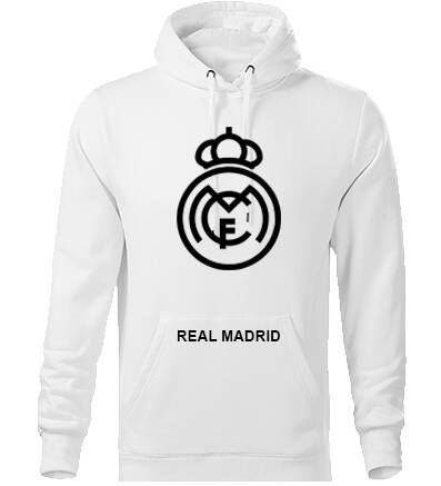 Mikina s kapucňou REAL MADRID, biela