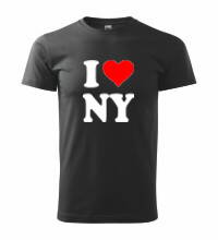 Tričko s logom I Love NY, čierne