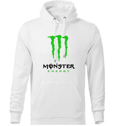 Mikina s kapucňou Monster, biela