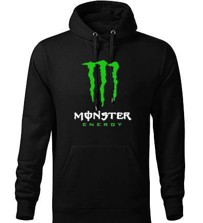 Mikina s kapucňou Monster, čierna