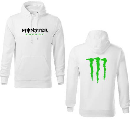 Mikina s kapucňou MONSTER ENERGY, biela