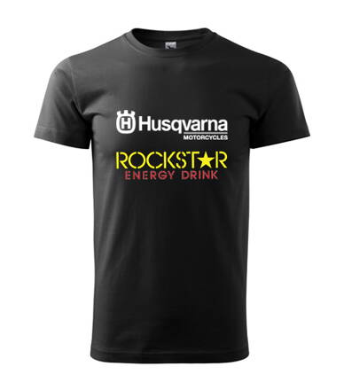 Tričko Husqvarna Rockstar, čierne