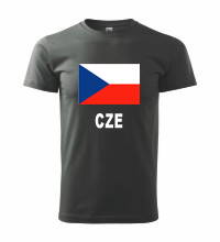 Tričko s logom CZE, tmavosivé