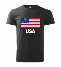 Tričko s logom USA, čierne
