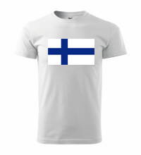 Tričko s logom Fínsko, biele