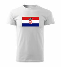 Tričko s logom Chorvátsko, biele 