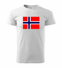 Tričko s logom Nórsko, biele