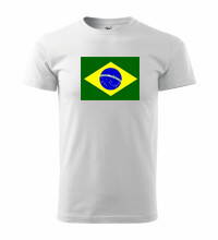 Tričko s logom Brazília, biele 