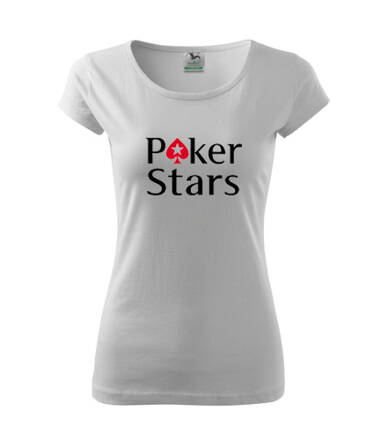 Dámske tričko Poker Stars, biele
