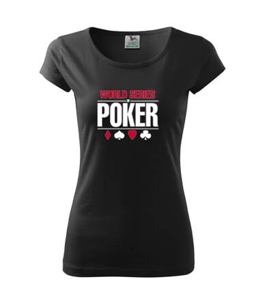 Dámske tričko Poker, čierne