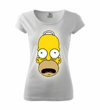 Dámske tričko Simpsons / Homr, biele