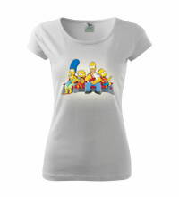 Dámske tričko Simpsons / Rodinka 2, biele