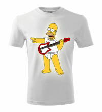 Tričko Simpsons / Gitarista, biele
