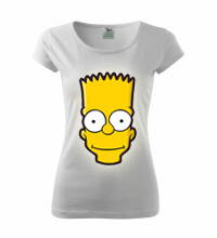 Dámske tričko Simpsons / Bart - Face, biele