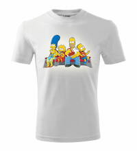 Tričko Simpsons / Rodinka 2, biele