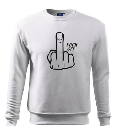 Mikina FUCK OFF, biela