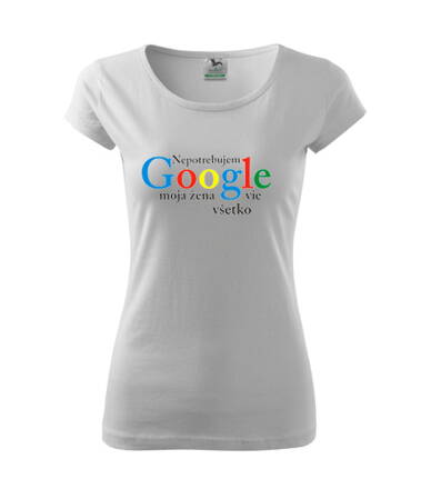Dámske tričko GOOGLE, biele