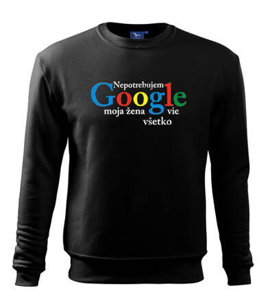 Mikina GOOGLE, čierna