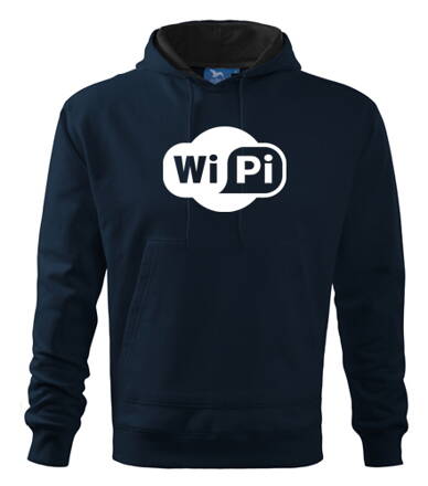 Mikina s kapucňou WIPI, tmavomodrá