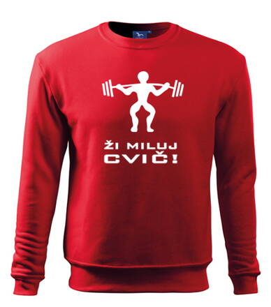Mikina ŽI MILUJ CVIČ, červená