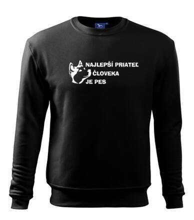 Mikina NAJLEPŠÍ PRIATEĽ ČLOVEKA, čierna