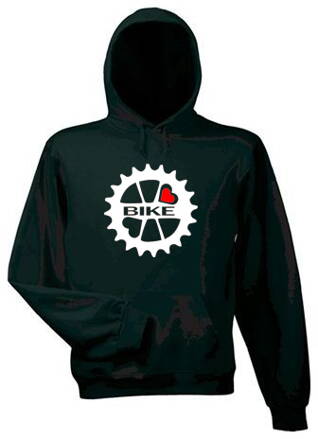 Mikina s kapucňou BIKE, čierna
