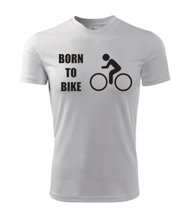 Tričko BORN TO BIKE, biele