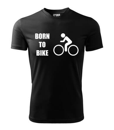 Tričko BORN TO BIKE, čierne