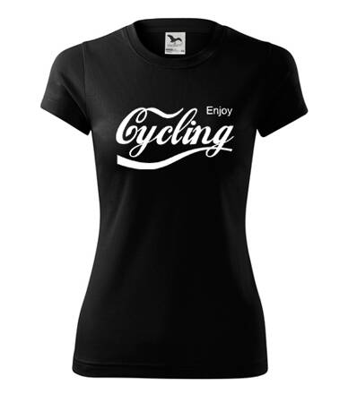 Dámske tričko CYCLING enjoy, čierne
