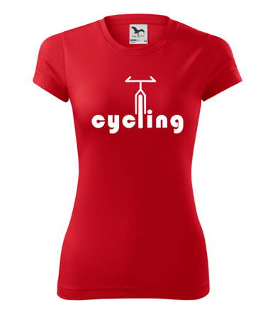 Dámske tričko CYCLING, červene