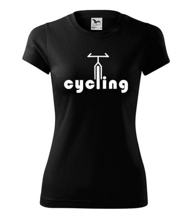 Dámske tričko CYCLING, čierne