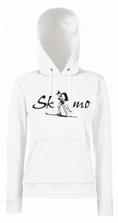 Dámska mikina s kapucňou SKIMO, biela