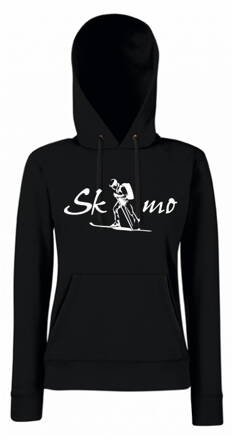 Dámska mikina s kapucňou SKIMO, čierna