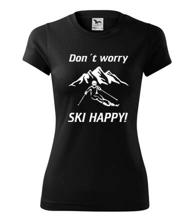 Dámske tričko SKY HAPPY, čierne