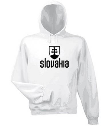 Mikina s kapucňou SLOVAKIA, biela