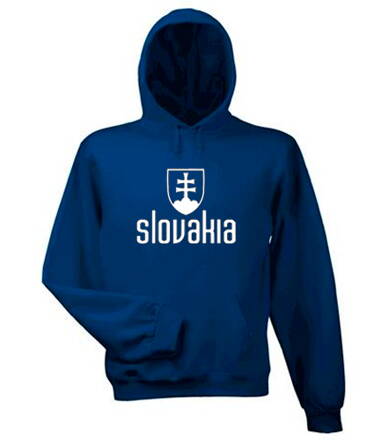 Mikina s kapucňou SLOVAKIA, modra
