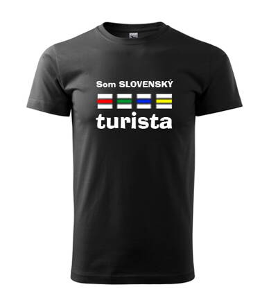 Tričko SLOVENSKÝ turista, čierne
