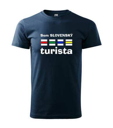 Tričko SLOVENSKÝ turista, tmavomodre