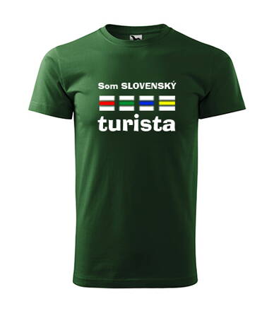 Tričko SLOVENSKÝ turista, tmavozelene
