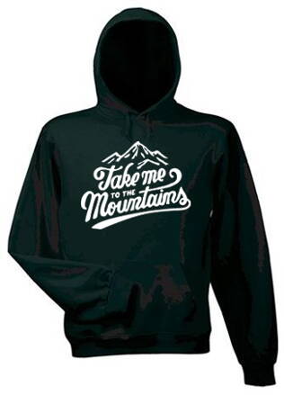 Mikina s kapucňou MOUNTAINS, čierna