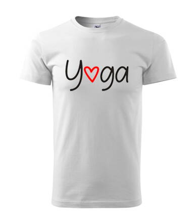 Tričko YOGA love, biele