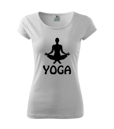 Dámske tričko YOGA, biele