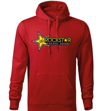 Mikina s kapucňou ROCKSTAR, červená