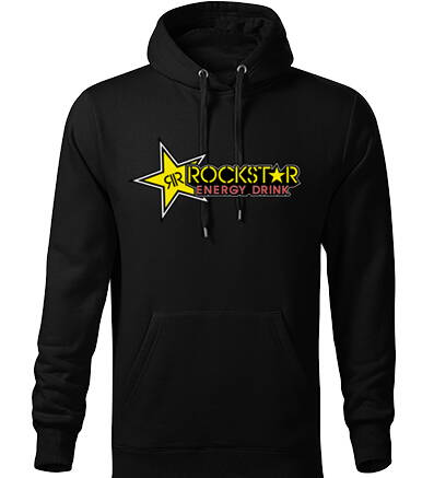 Mikina s kapucňou ROCKSTAR, čierna