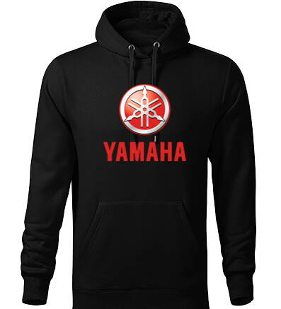 Mikina s kapucňou YAMAHA č., čierna